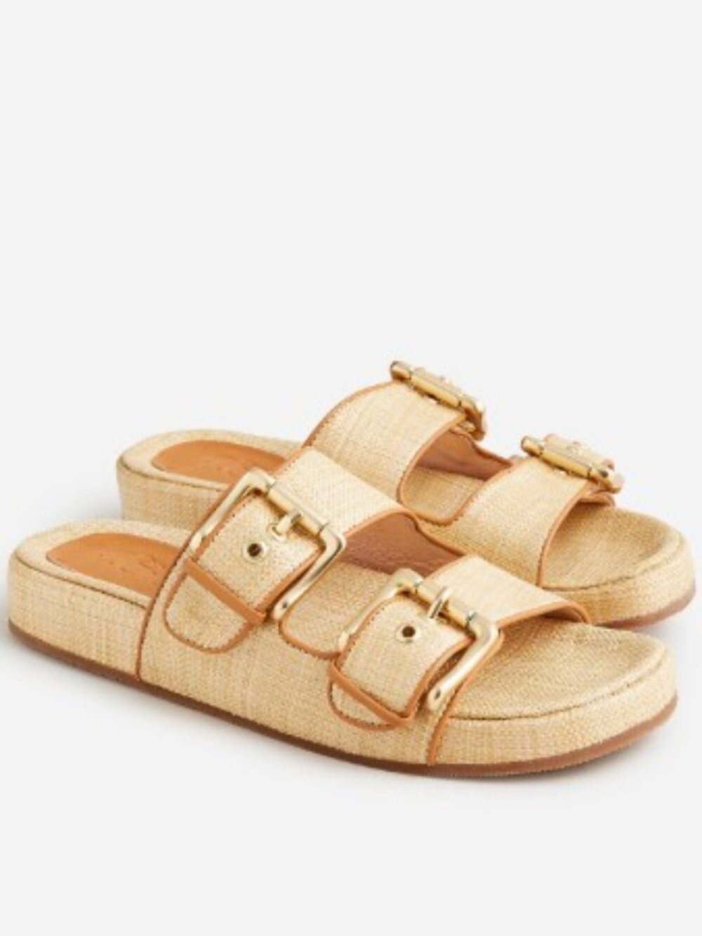J. Crew Two-strap woven buckle sandals Size 8